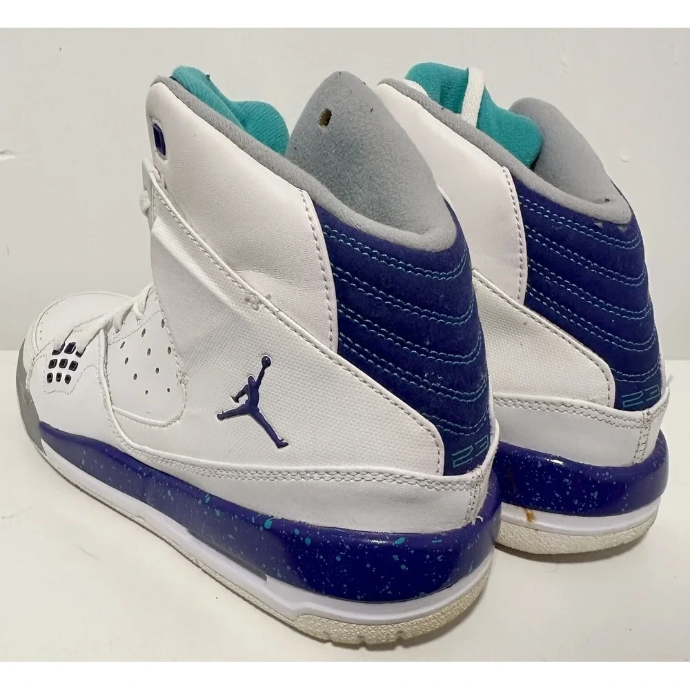 Nike Air Jordan Shoes Kids 6Y SC-1 538699-109 White Grape Basketball Sneakers‎
